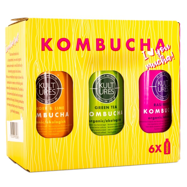 Kultures Kombucha Mix-laatikko, 6 kpl pakkaus