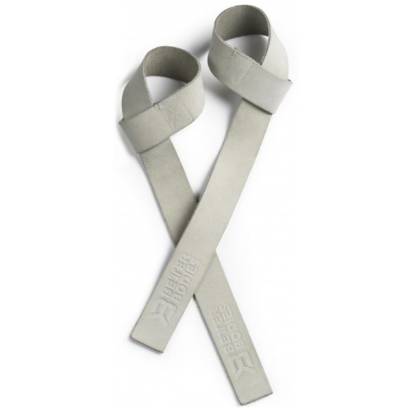 Better Bodies Leather Lifting Straps, One Size, Foggy