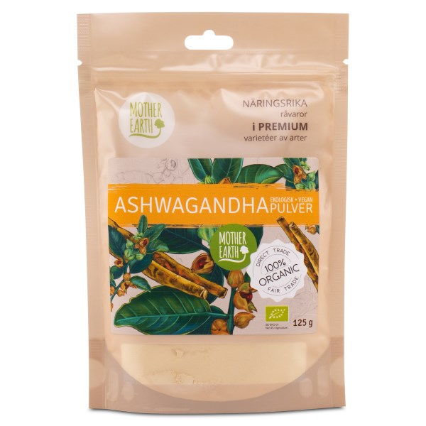 Mother Earth Ashwagandhajauhe EKO, 125 g
