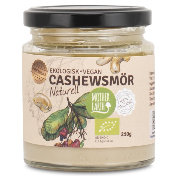 Mother Earth Cashewvoi Luonnollinen Premium Luomu, 210 g