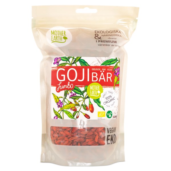 Mother Earth Goji-marjat Jumbo RAW & Luomu, 500 g