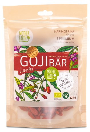 Pienoiskuva Mother Earth Goji-marjat Jumbo RAW & Luomu, 125 g