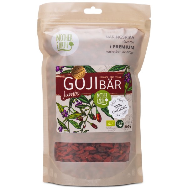 Mother Earth Goji-marjat Jumbo RAW & Luomu, 500 g