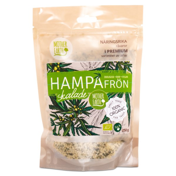 Mother Earth Kuoritut Hampunsiemenet RAW & EKO, 250 g