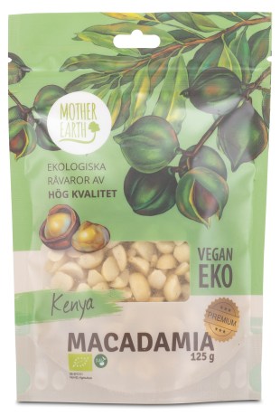 Pienoiskuva Mother Earth Macadamiap�hkin�t Premium Raw & Eko, 125 g