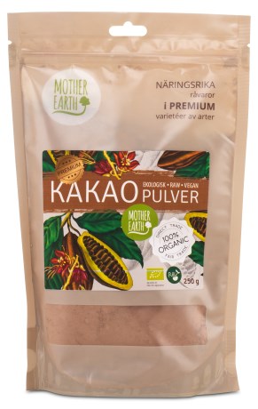 Pienoiskuva Mother Earth Pangoa Premium Kaakaojauhe Raw&Eko, 250 g