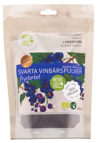 Pienoiskuva Mother Earth Mustaherrukkajauhe EKO, 125 g