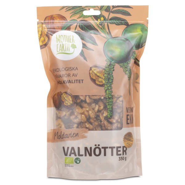 Mother Earth Saksanpähkinät Premium Raw & Eko, 350 g