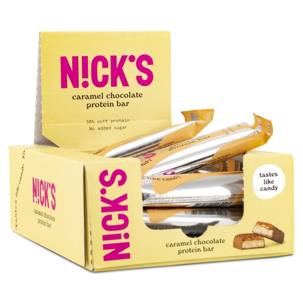 Nicks Protein Bar, Karamellisuklaa, 12 kpl