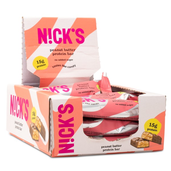 Nicks Protein Bar, Peanut butter, 12 kpl
