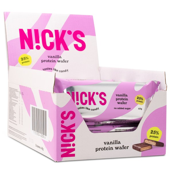 Nicks Protein Wafer, Vanilja, 24 kpl