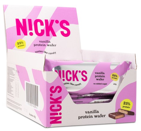 Pienoiskuva Nicks Protein Wafer, Vanilja, 24 kpl