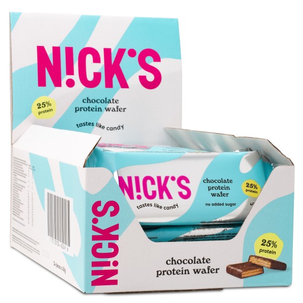 Nicks Protein Wafer, Suklaa, 24 kpl