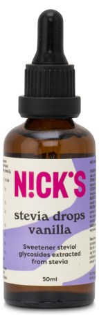 Pienoiskuva Nicks Stevia Drops, Vanilja, 50 ml