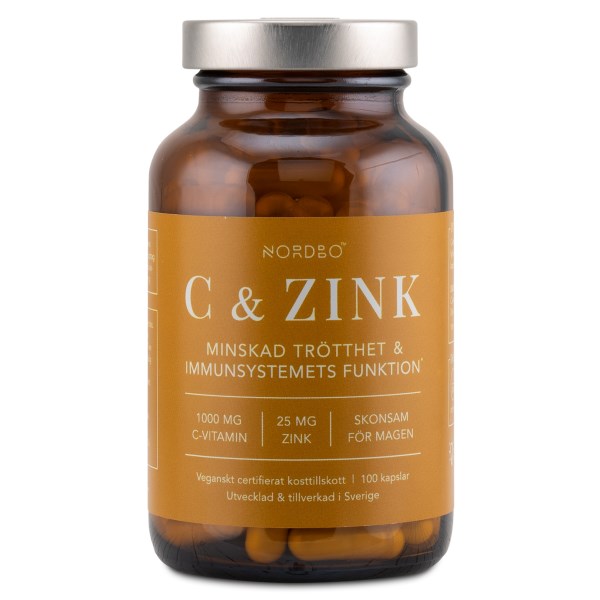 Nordbo C-vitamin & Zink, 100 kaps.