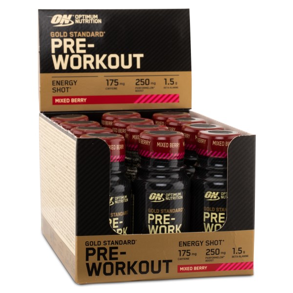 Optimum Gold Standard PWO Shot, 12 kpl, Mixed Berrys