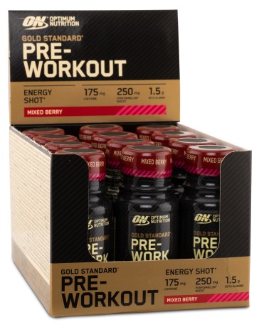 Pienoiskuva Optimum Gold Standard PWO Shot, 12 kpl, Mixed Berrys