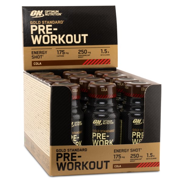 Optimum Gold Standard PWO Shot, 12 kpl, Cola