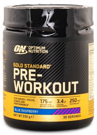 Pienoiskuva Optimum Nutrition Gold Standard Pre-Workout, Blue raspberry, 330g
