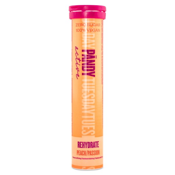 Pändy Rehydrate Nesteytysjuoma, Passion/Peach, 20 poretablettia