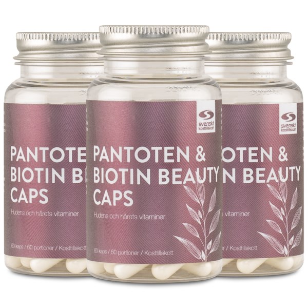 Pantoten & Biotin Beauty Caps, 180 kapselia