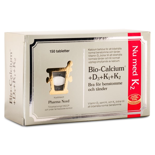 Pharma Nord Bio-Calcium+D3+K1+K2, 150 tablettia