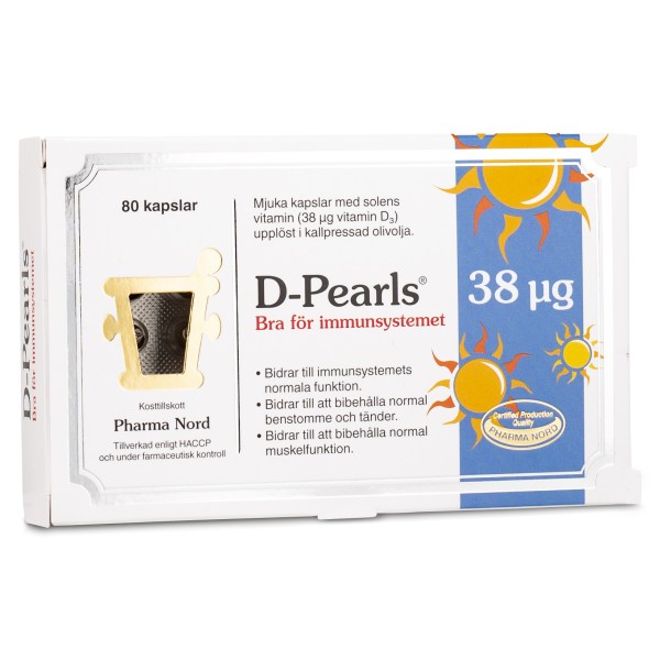 Pharma Nord D-Pearls Vitamin D3 38 mcg, 80 kaps.