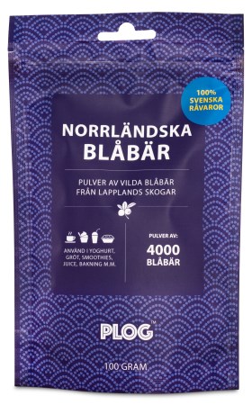Pienoiskuva PLOG Norrl�ndska Bl�b�r -Mustikkajauhe, 100 g