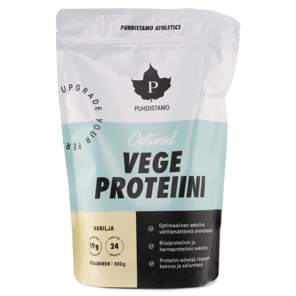 Puhdistamo Athletics Optimal Vege Proteiini, Vanilja, 600 g