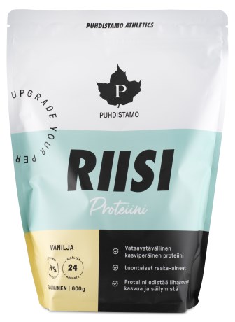 Pienoiskuva Puhdistamo Athletics Riisiproteiini, Vanilja, 600 g