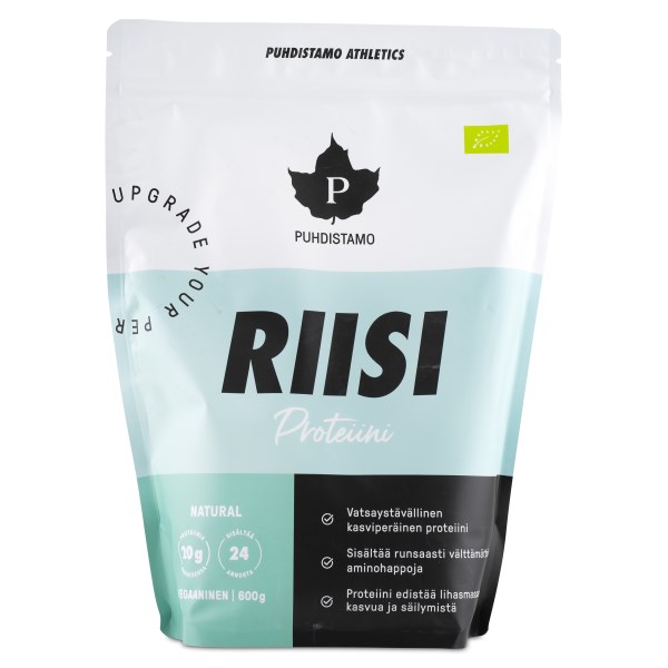 Puhdistamo Athletics Riisiproteiini, Maustamaton, 600 g