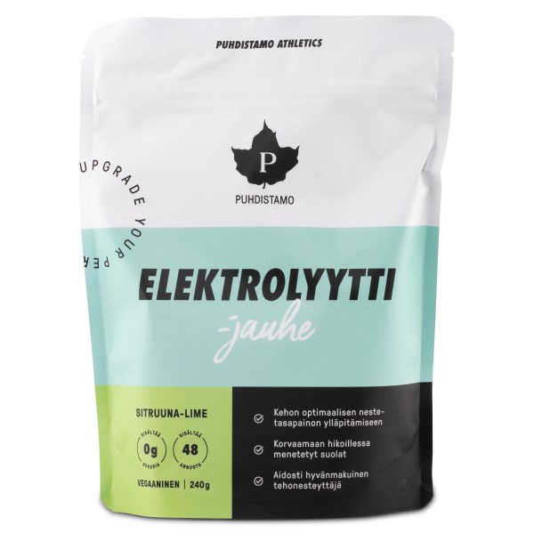 Puhdistamo Elektrolyyttijauhe, Sitruuna & Lime, 240 g