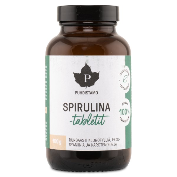 Puhdistamo Spirulina Tabletit, 100 g