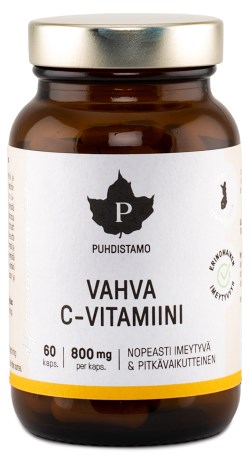Pienoiskuva Puhdistamo Vahva C-vitamiini 800 mg, 60 kapselia