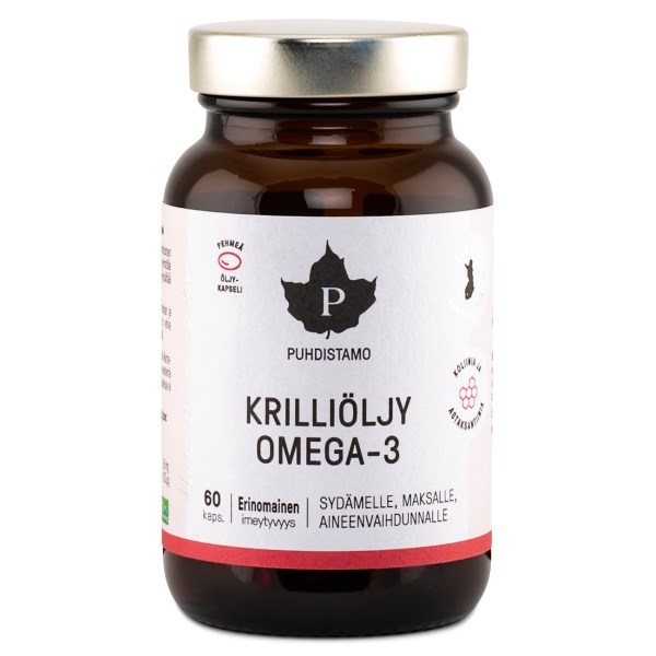 Puhdistamo Krilliöljy Omega-3, 60 kapselia