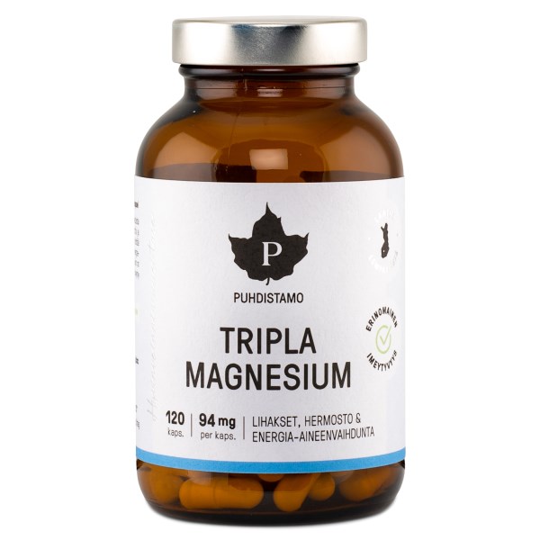 Puhdistamo Tripla Magnesium, 120 kapselia