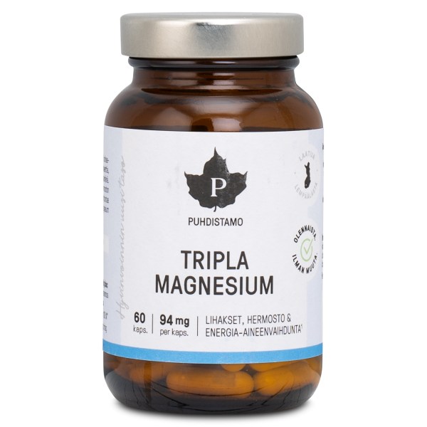 Puhdistamo Tripla Magnesium, 120 kapselia
