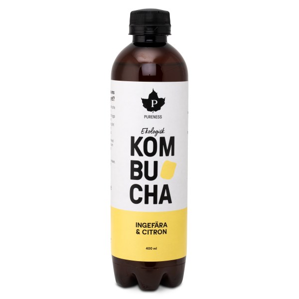 Pureness Kombucha Luomu, Inkivääri & Sitruuna, 400 ml