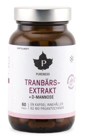 Pienoiskuva Pureness Karpalouute + D-mannoosi, 60 kapselia