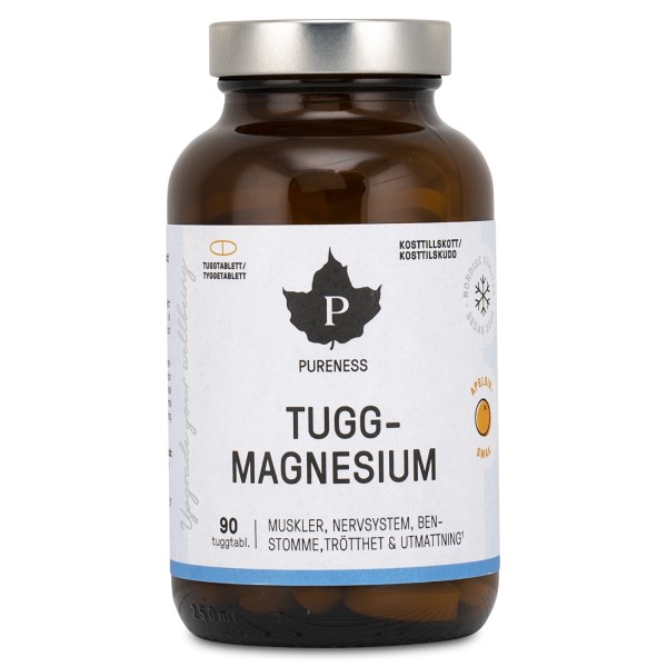 Pureness Magnesiumpurutabletti, Appelsiini, 90 tablettia