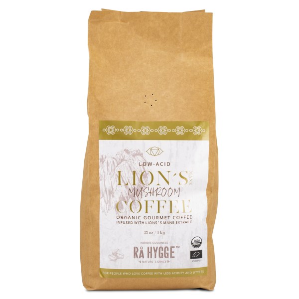 Rå Hygge Lions Mane Svampkaffe, 1 kg, Kokonaiset pavut
