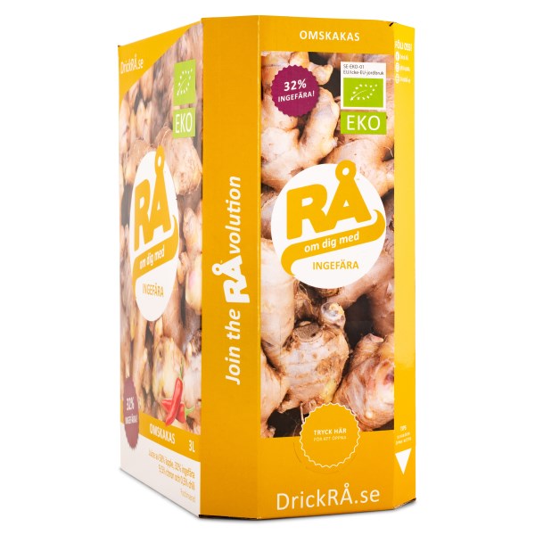 RÅ inkiväärijuoma EKO Bag in Box, 3000 ml