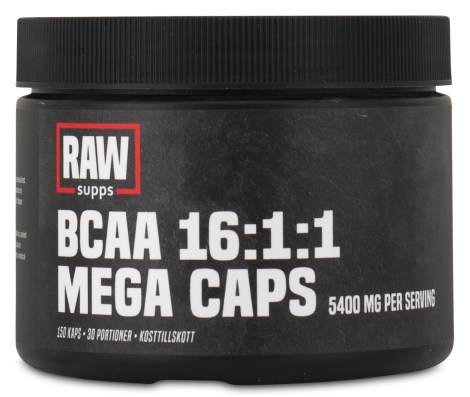 Pienoiskuva RAW BCAA 16:1:1 Mega Caps, 150 kaps.
