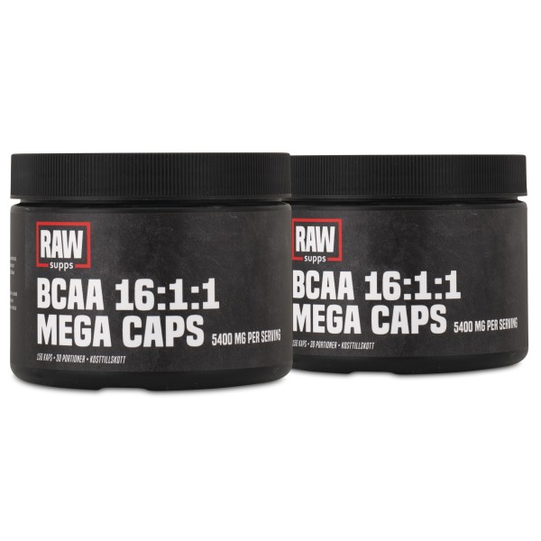 RAW BCAA 16:1:1 Mega Caps, 300 kaps.
