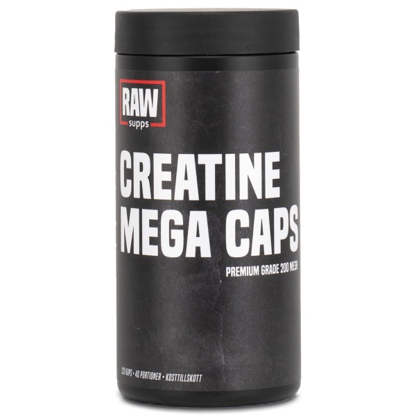 RAW Creatine Mega Caps, 120 kapselia