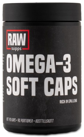 Pienoiskuva RAW Omega-3 Soft Caps, 90 kapselia