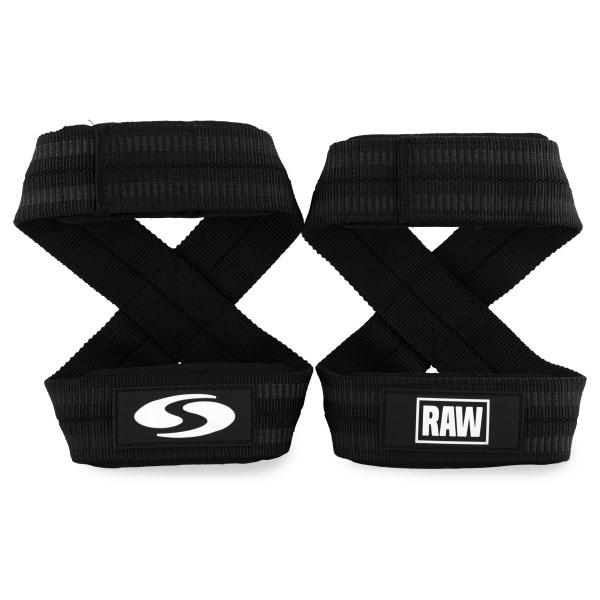 RAW SUPPS Figure 8 Lifting Strap, M, Musta