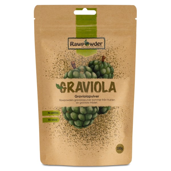 RawPowder Graviola Jauhe, Luomu, 100 g