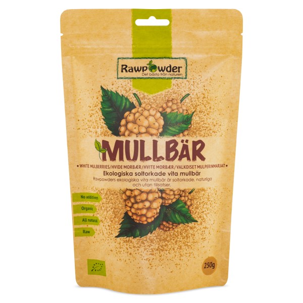 RawPowder Valkoiset Mulperinmarjat, 250 g