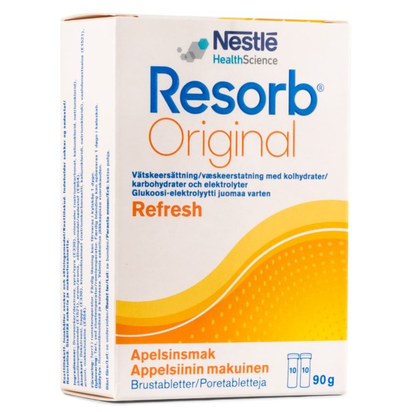 Resorb Original, 20 poretablettia, Appelsiini
